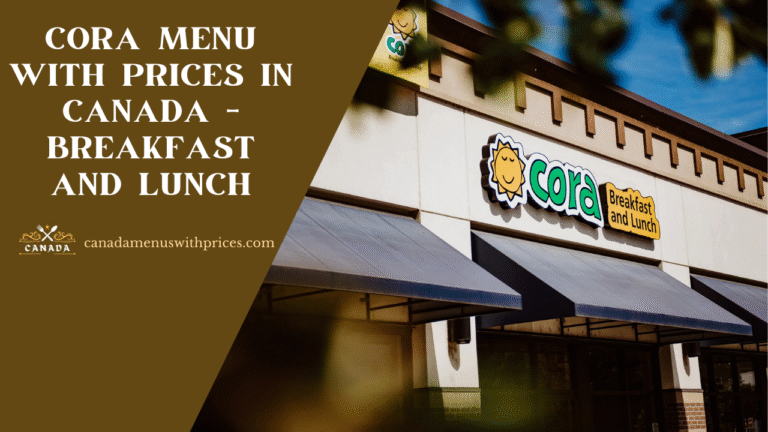 Cora Menu With Prices in Canada - Breakfast and Lunch