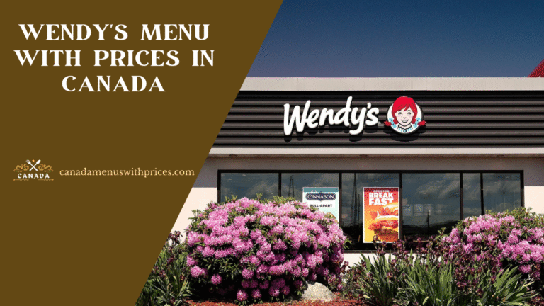 Wendy's Menu With Prices In Canada