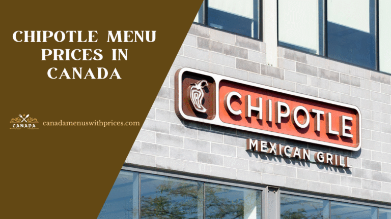 Chipotle Menu With Prices In Canada