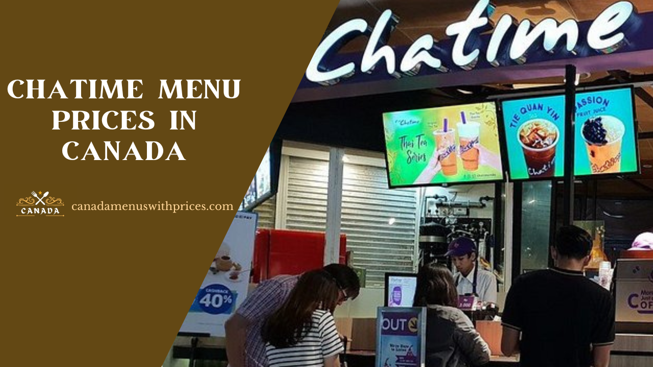 Chatime Menu With Prices In Canada