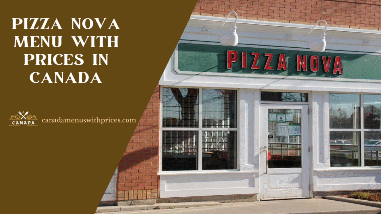 Pizza Nova Menu With Prices In Canada